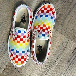 Size 3 VANS 🌈 RAINBOW checkered